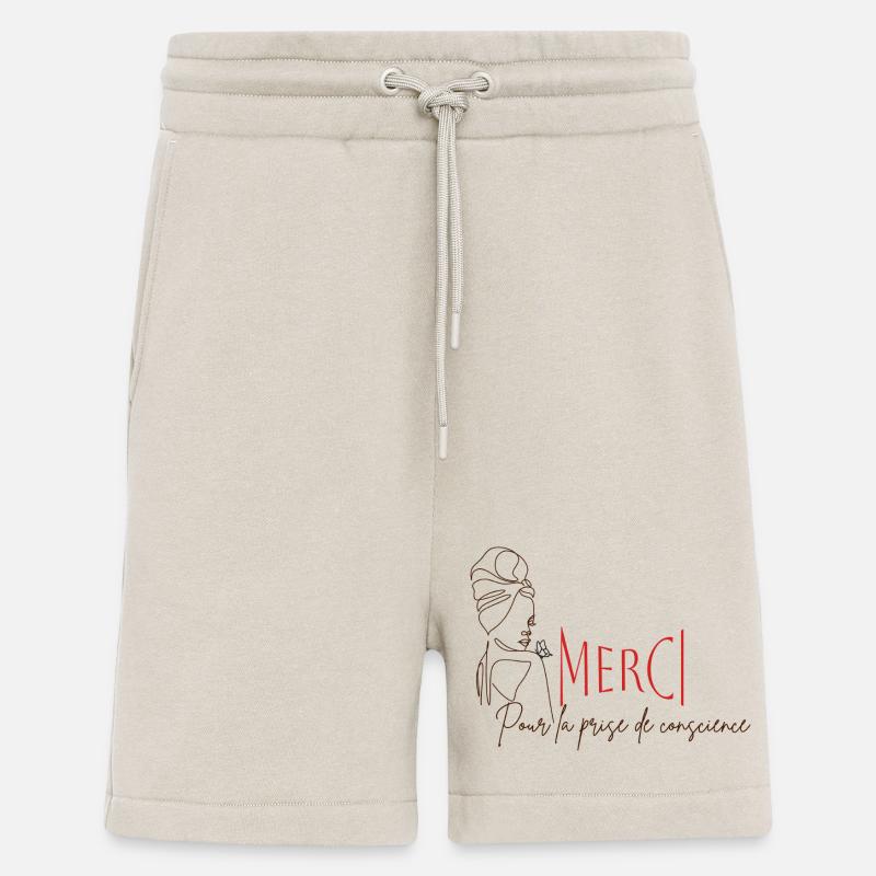 Merci pour la prise de conscience - Short bio décontracté fabriqué en UE - WARM CLAY