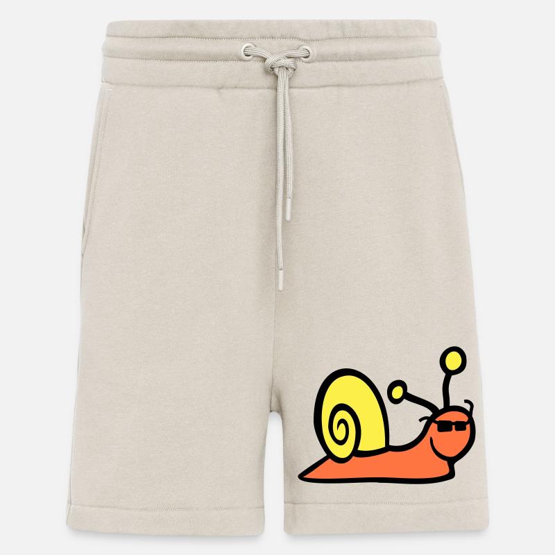 Snail Sunglasses Cute Cute Happy Cool - Shorts - made by SPREAD - WARM CLAY