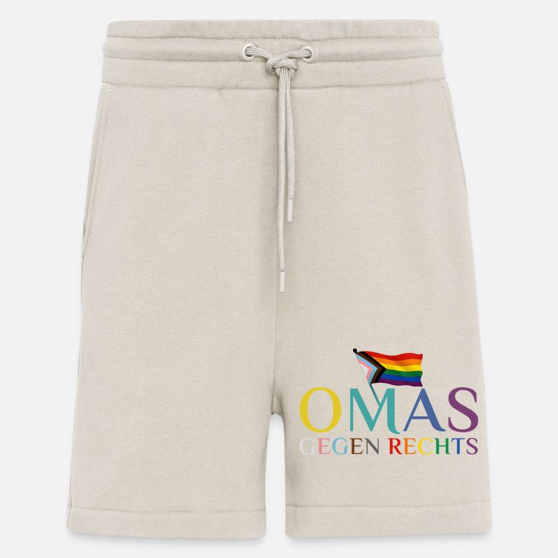 Mamies contre le drapeau arc-en-ciel droit - Short bio décontracté fabriqué en UE - WARM CLAY