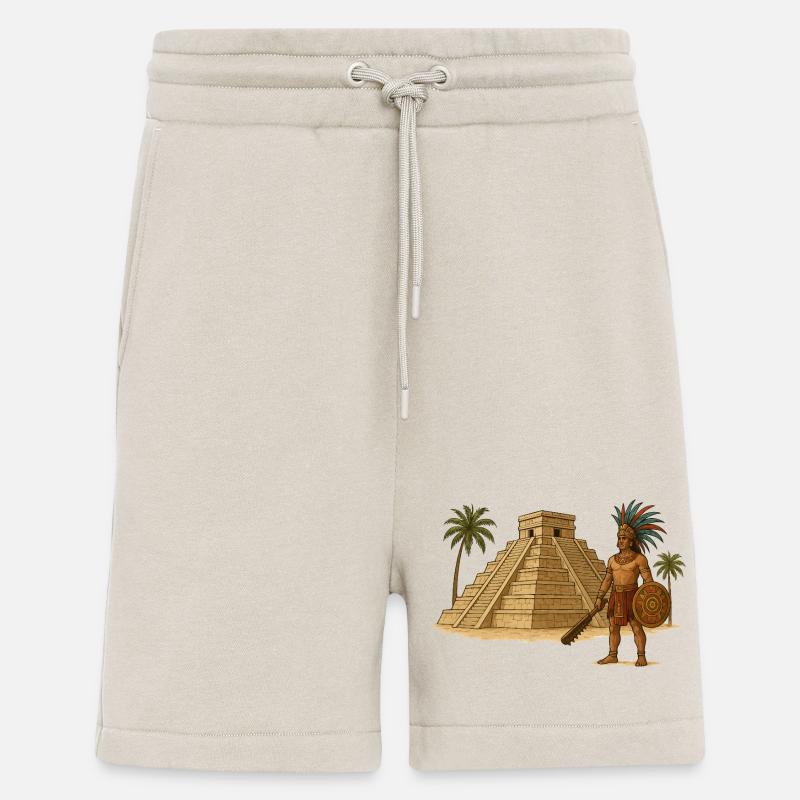 Maya Pyramide Krieger - Shorts - made by SPREAD - WARM CLAY