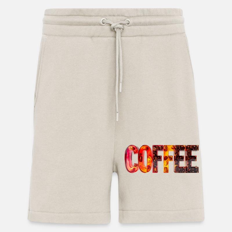 COFFEE – Glasbuchstaben mit Kaffeebohnen - Shorts - made by SPREAD - WARM CLAY