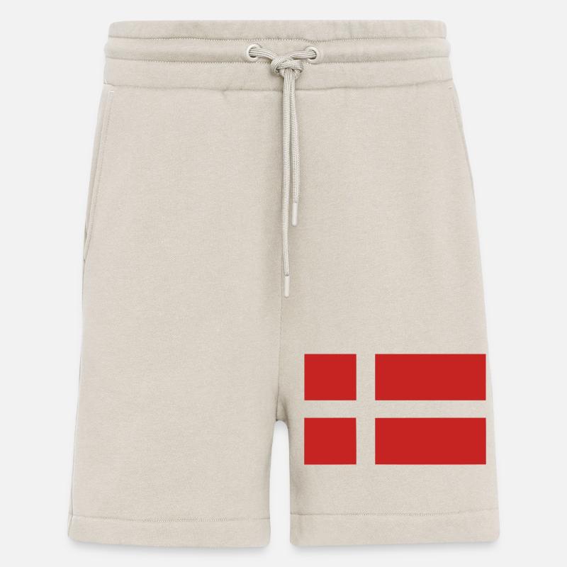 Drapeau du Danemark - Short bio décontracté fabriqué en UE - WARM CLAY