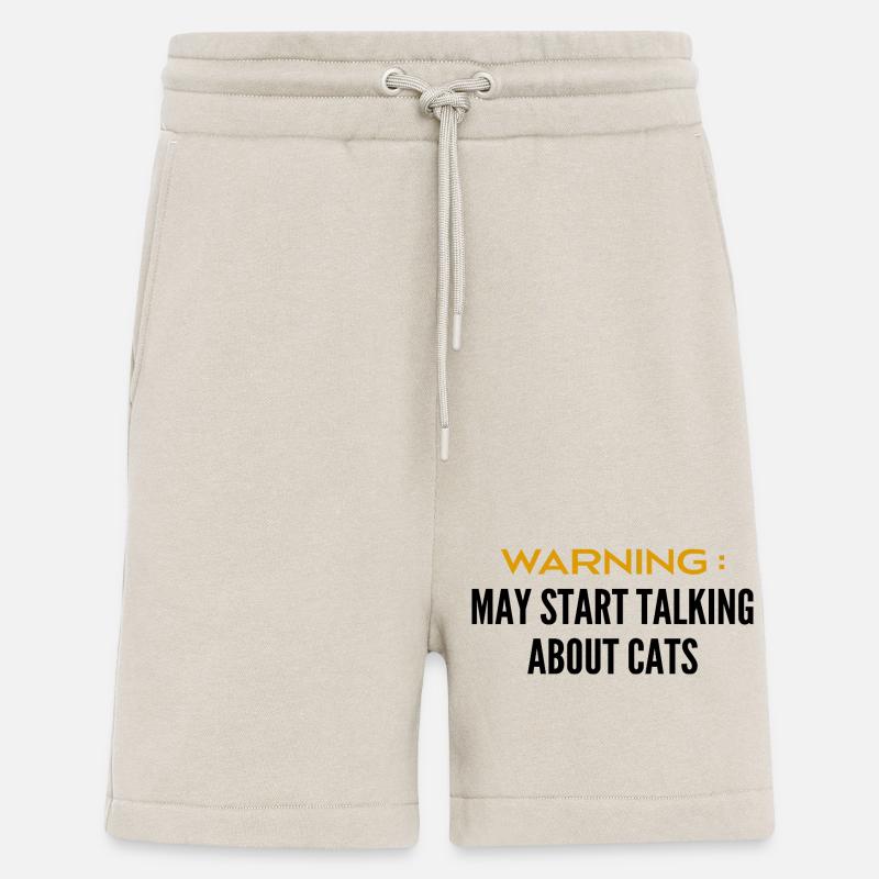 Attention Peut Parler De Chats - Short bio décontracté fabriqué en UE - WARM CLAY