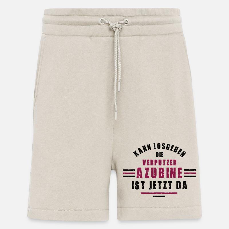 Trainee plasterer apprenticeship training plasterer - Shorts - made by SPREAD - WARM CLAY