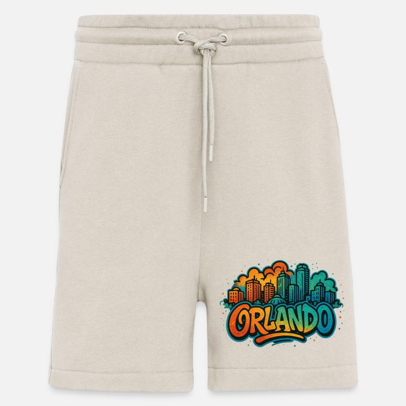 Orlando Graffiti Skyline - Short bio décontracté fabriqué en UE - WARM CLAY