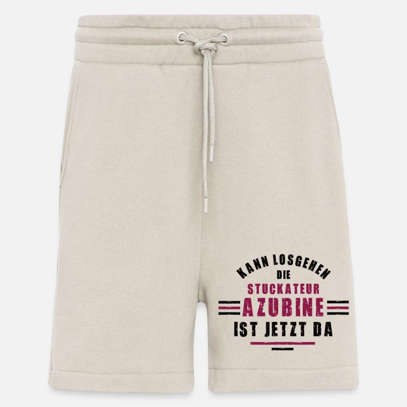 Trainee plasterer apprenticeship training plasterer - Shorts - made by SPREAD - WARM CLAY