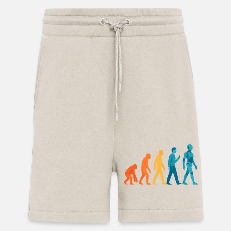 Evolution zum Roboter Outline - Shorts - made by SPREAD - WARM CLAY