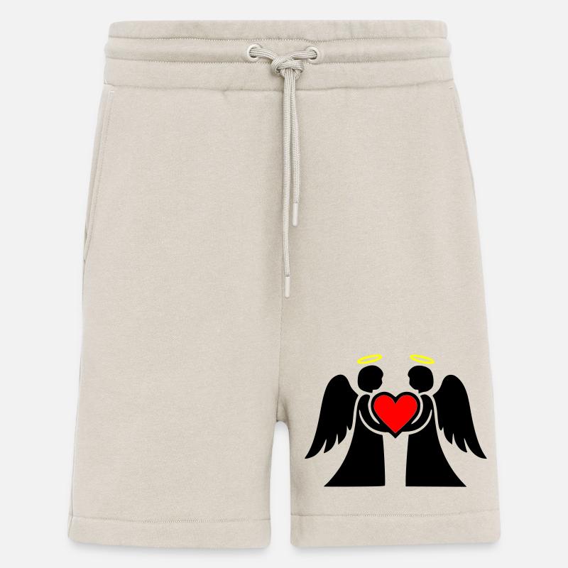 Engel Paar mit Herz Piktogramm - Shorts - made by SPREAD - WARM CLAY