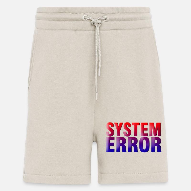 Erreur système Gradient Typo - Short bio décontracté fabriqué en UE - WARM CLAY
