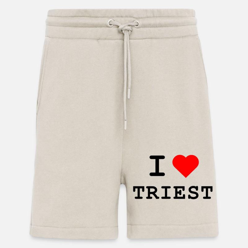 J’adore Trieste - J’aime Trieste - Short bio décontracté fabriqué en UE - WARM CLAY