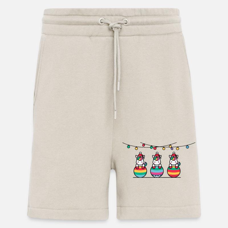 3 Einhörner Weihnachtskugeln Freunde - Shorts - made by SPREAD - WARM CLAY