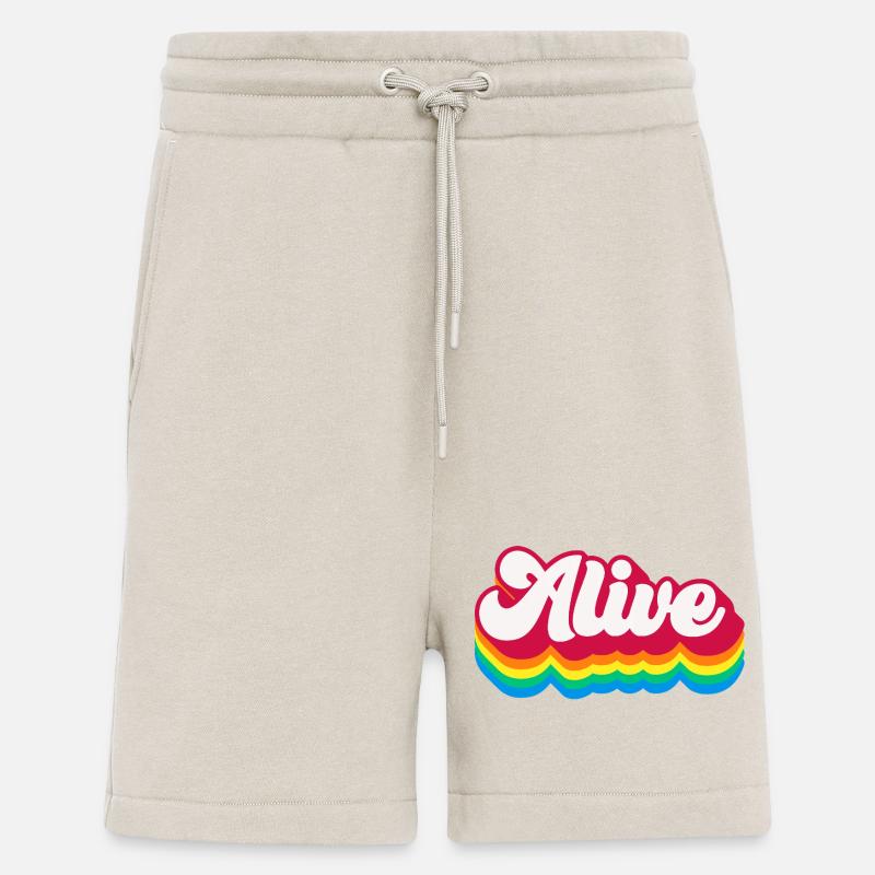Alive - Retro Rainbow 70s - Shorts - made by SPREAD - WARM CLAY