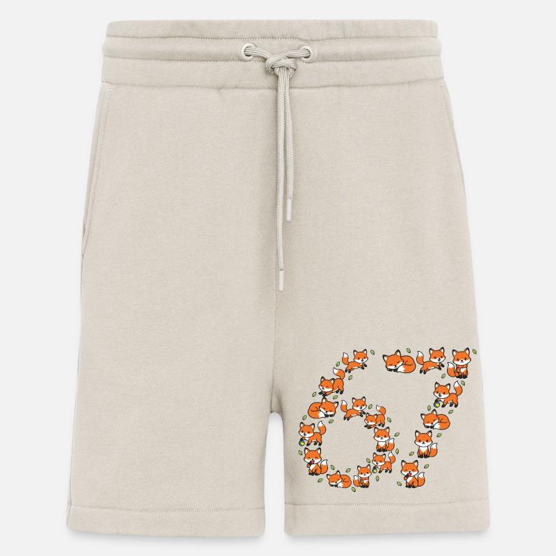 Fox Ring Pattern 67 Meme - Shorts - made by SPREAD - WARM CLAY