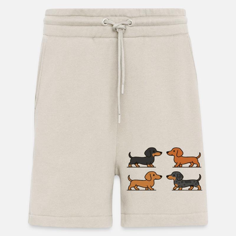 Niedliche Dackelhunde in Farbvarianten - Shorts - made by SPREAD - WARM CLAY