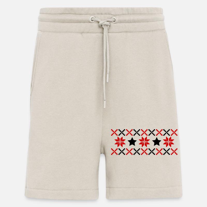 Norwegian Pattern Winter - Shorts - made by SPREAD - WARM CLAY