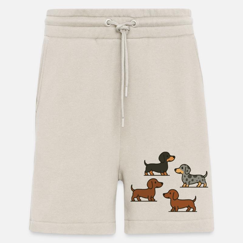 Quatuor teckel : Spotted & Solid - Short bio décontracté fabriqué en UE - WARM CLAY