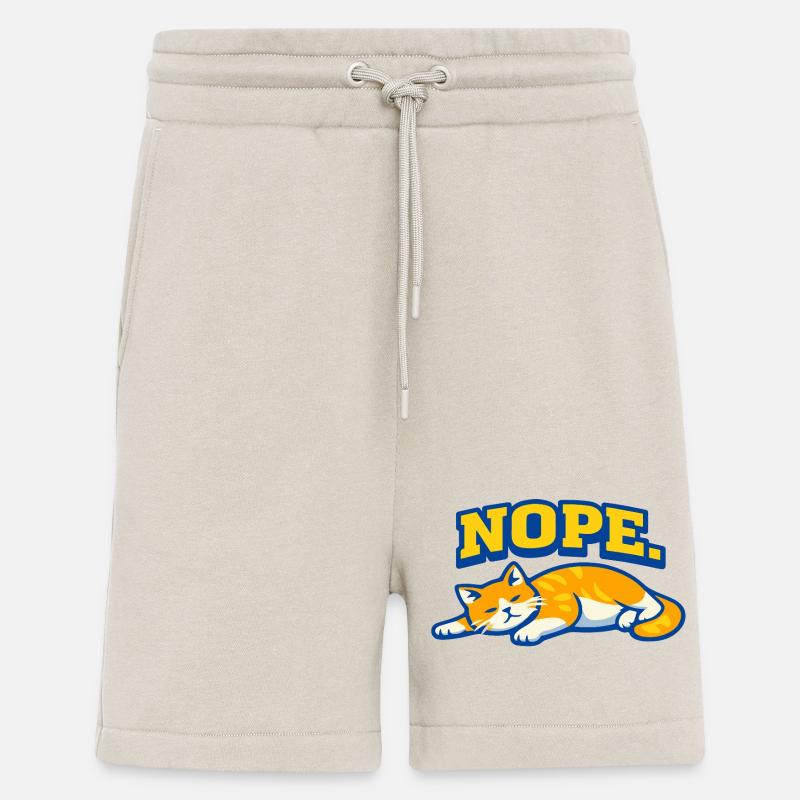 Nope Sleeping Cat Lazy Mood Design - Shorts - made by SPREAD - WARM CLAY