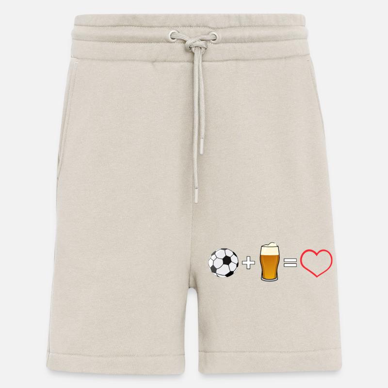 Fußball plus Bier gleich Liebe - Shorts - made by SPREAD - WARM CLAY