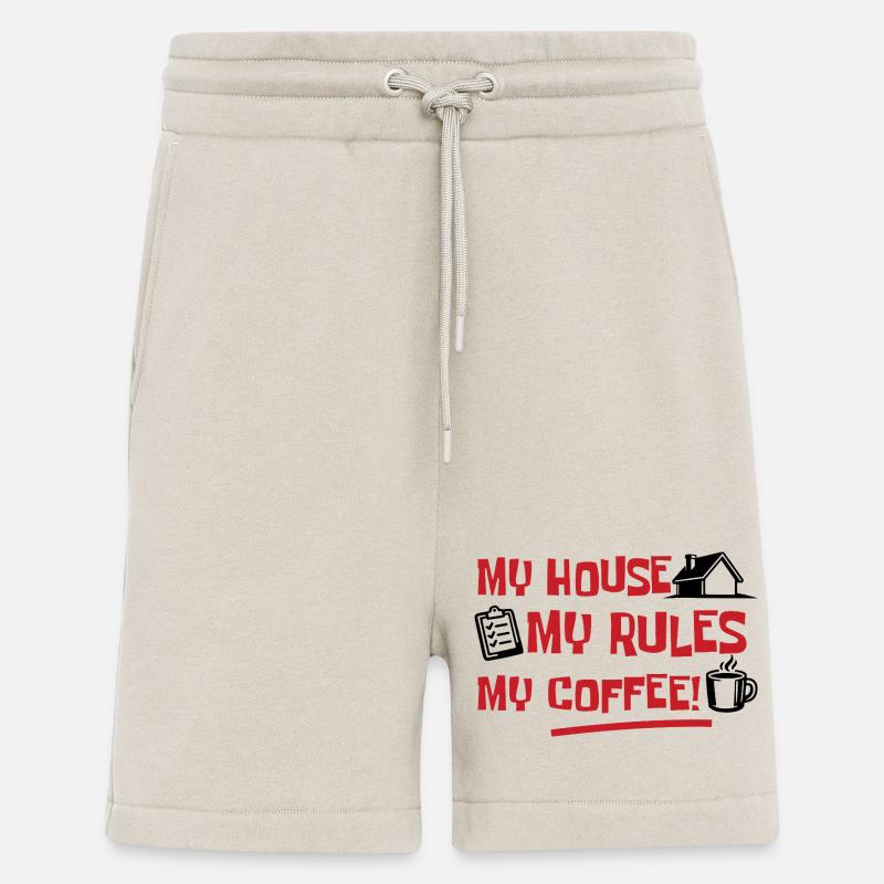 Ma maison, mes règles, mon café - Short bio décontracté fabriqué en UE - WARM CLAY