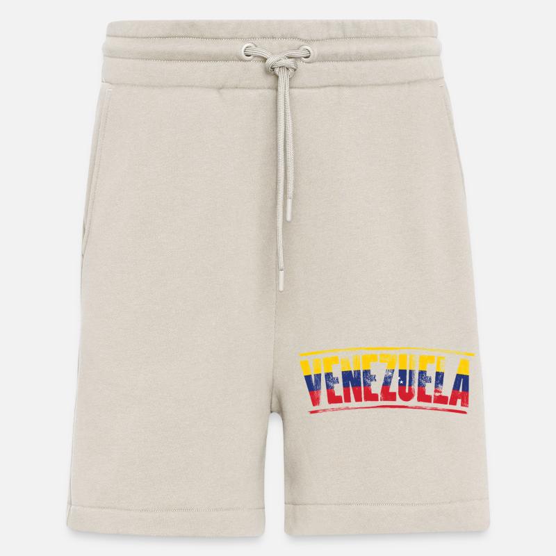Mot-mot du drapeau du Venezuela - Short bio décontracté fabriqué en UE - WARM CLAY