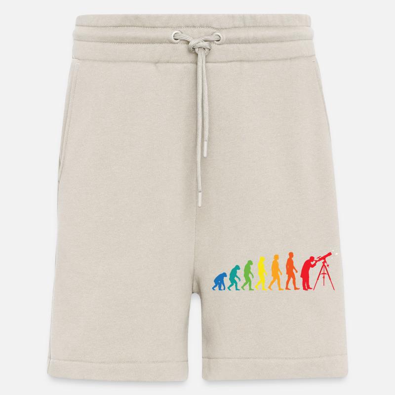 Evolution Astronomie – Weltraum Teleskop Design - Shorts - made by SPREAD - WARM CLAY