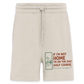 Si je ne suis pas à la maison, je suis sur le terrain de disc golf, drôle - Short bio décontracté fabriqué en UE - WARM CLAY - Devant