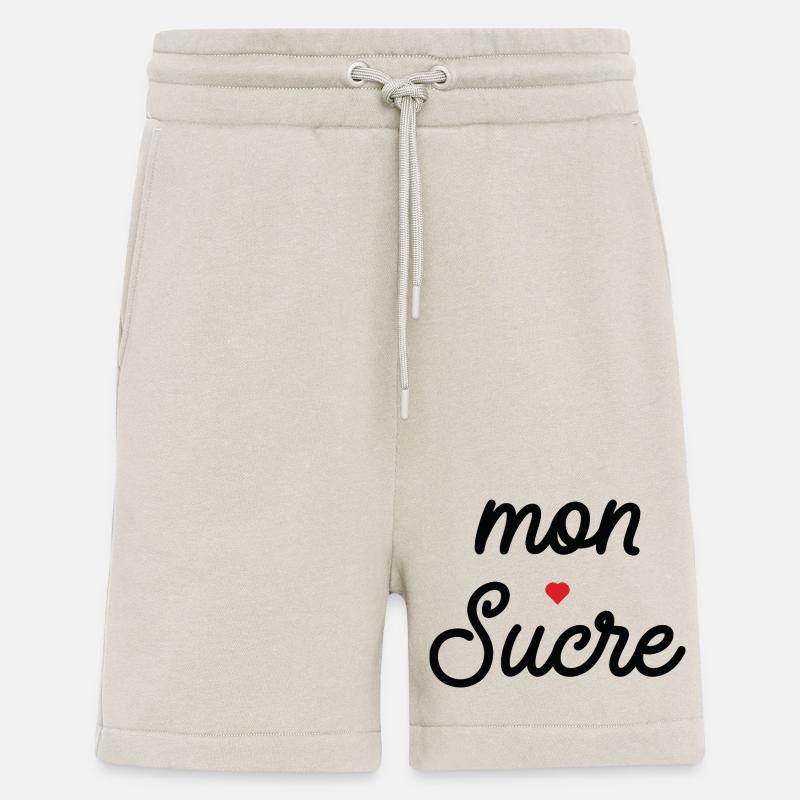 Mon cœur Noir Script - Short bio décontracté fabriqué en UE - WARM CLAY