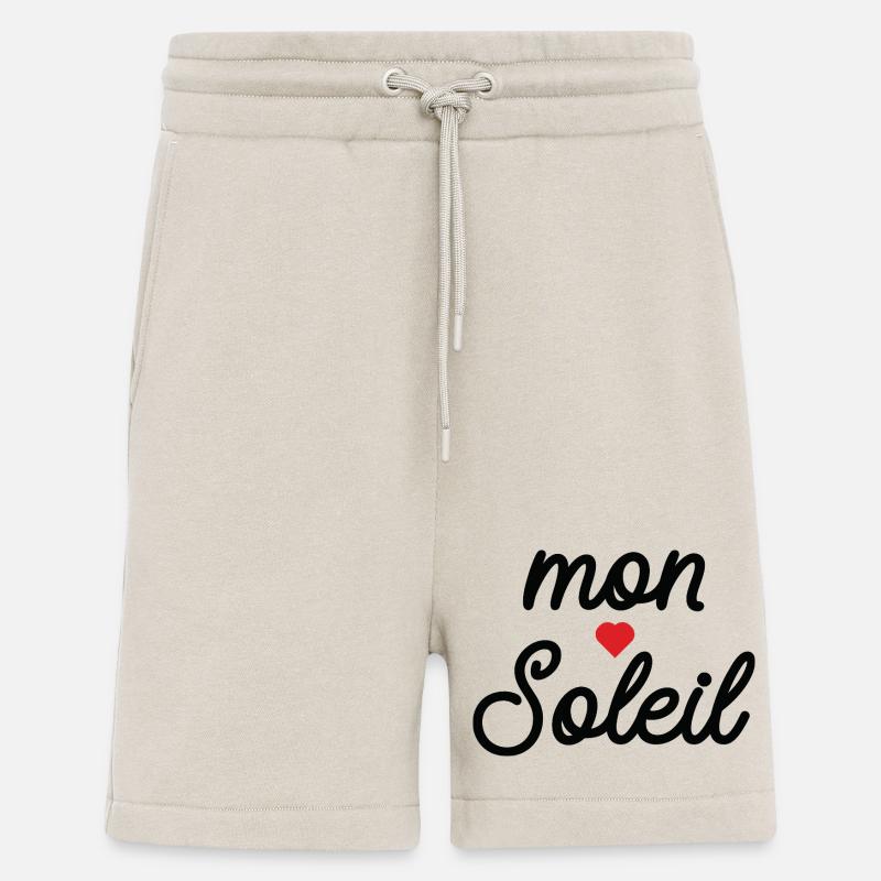 Mon Soleil cœur en Script - Short bio décontracté fabriqué en UE - WARM CLAY