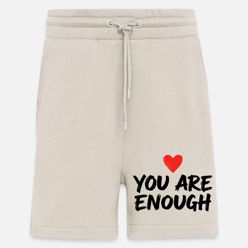 You Are Enough Selbstliebe Statement - Shorts - made by SPREAD - WARM CLAY