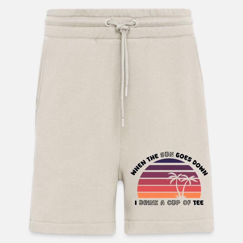 Sonnenuntergangs-Palmen Retro Tee - Design - Shorts - made by SPREAD - WARM CLAY