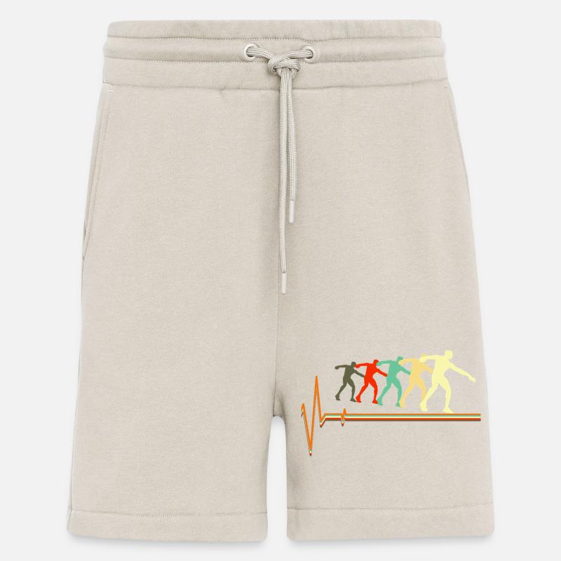 Shot Put Evolution Retro Herzschlag Pulskunst - Shorts - made by SPREAD - WARM CLAY