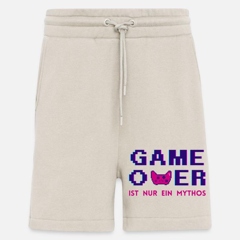 Game Over Mythos Dark Retro Pixel - Short bio décontracté fabriqué en UE - WARM CLAY