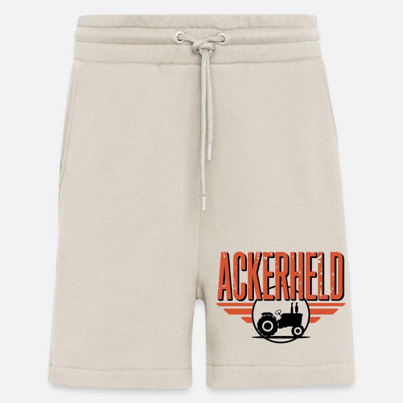 Ackerheld Tractor Farmer Farmer Agriculture - Shorts - made by SPREAD - WARM CLAY