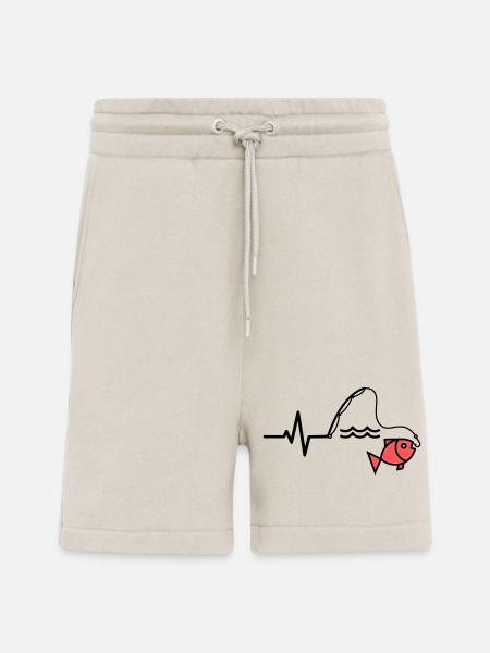 ECG Fishing Rod Fish Outline - Shorts - made by SPREAD - WARM CLAY
