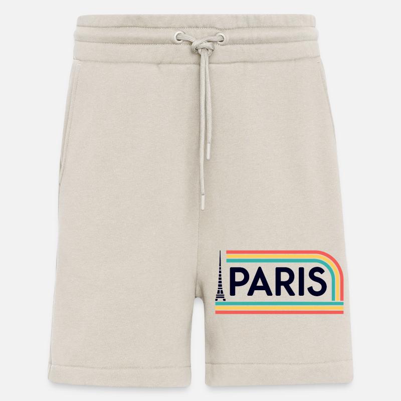 Paris Arc-en-ciel Rétro - Short bio décontracté fabriqué en UE - WARM CLAY