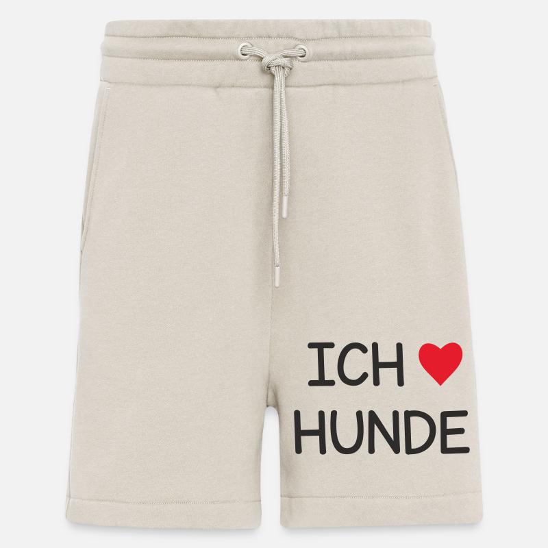Ich ❤️ Hunde – Süßes Hundeliebe Textdesign - Shorts - made by SPREAD - WARM CLAY