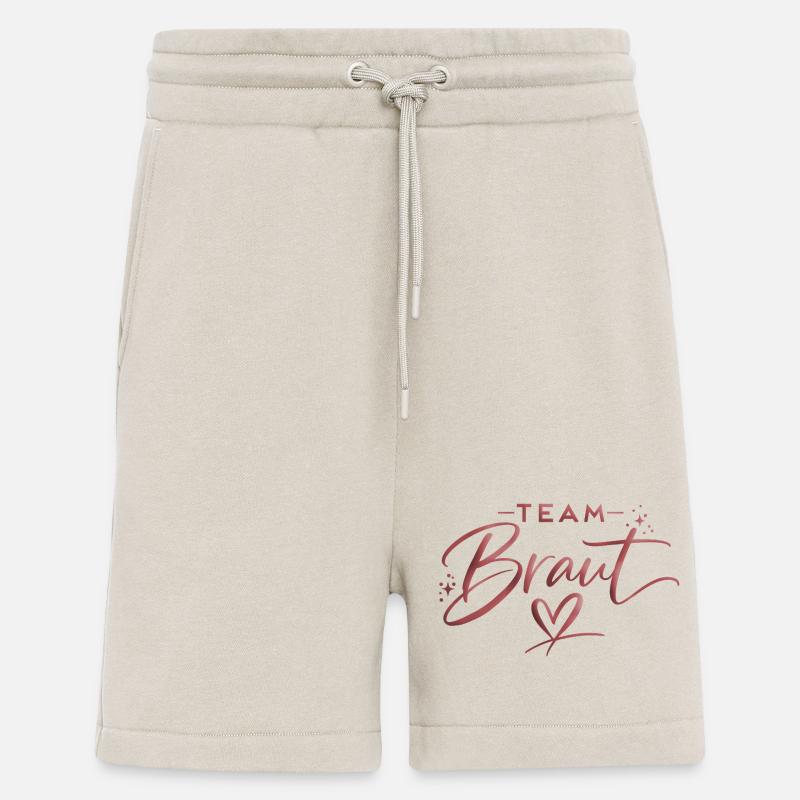Team Braut Script mit Herzlogo - Shorts - made by SPREAD - WARM CLAY