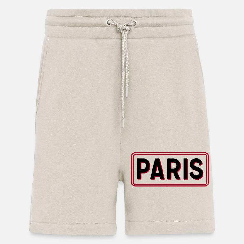 Paris Red Frame Typography - Shorts - made by SPREAD - WARM CLAY