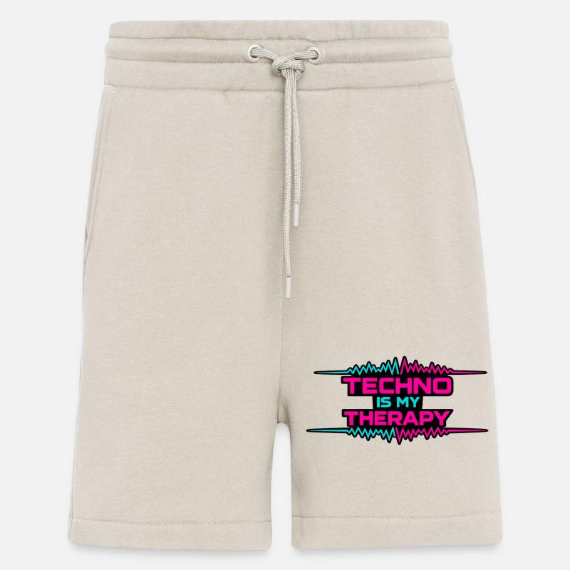 Techno Therapy Neon Pulse - Shorts - made by SPREAD - WARM CLAY