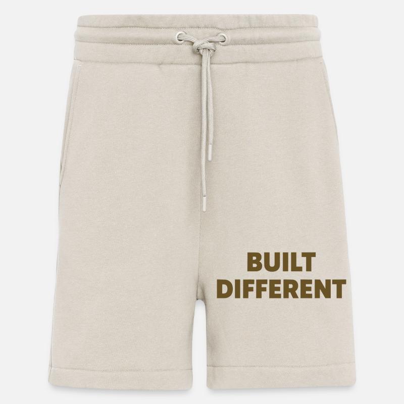 Typographie d’affirmation différente construite - Short bio décontracté fabriqué en UE - WARM CLAY