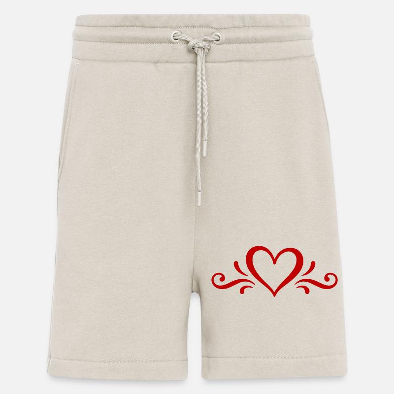 Icône de cœur - Short bio décontracté fabriqué en UE - WARM CLAY