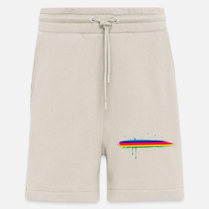 Rainbow Brush Stroke Gradient Splash - Shorts - made by SPREAD - WARM CLAY