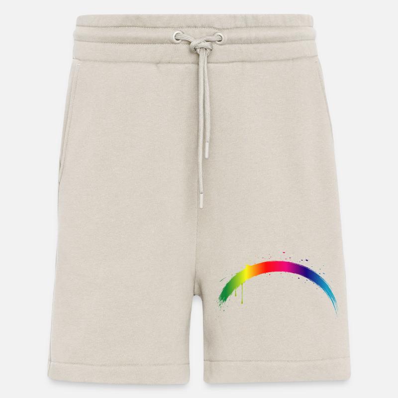 Rainbow Arc Gradient Splash Art - Shorts - made by SPREAD - WARM CLAY