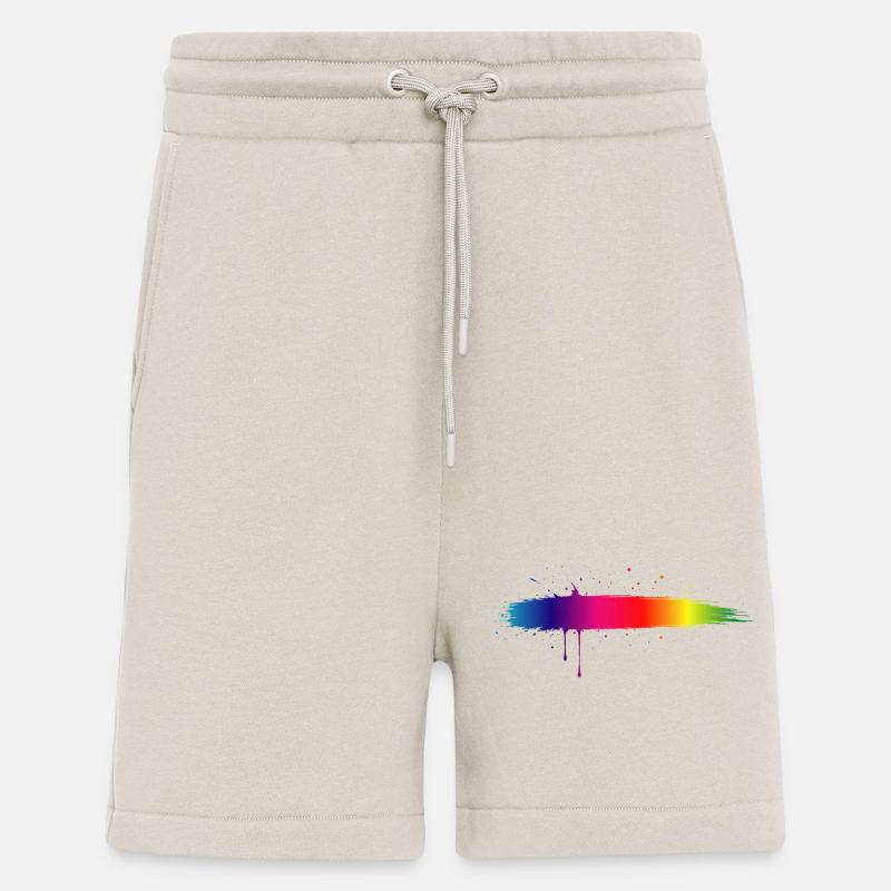 Rainbow Brush Stroke Gradient Splash - Shorts - made by SPREAD - WARM CLAY