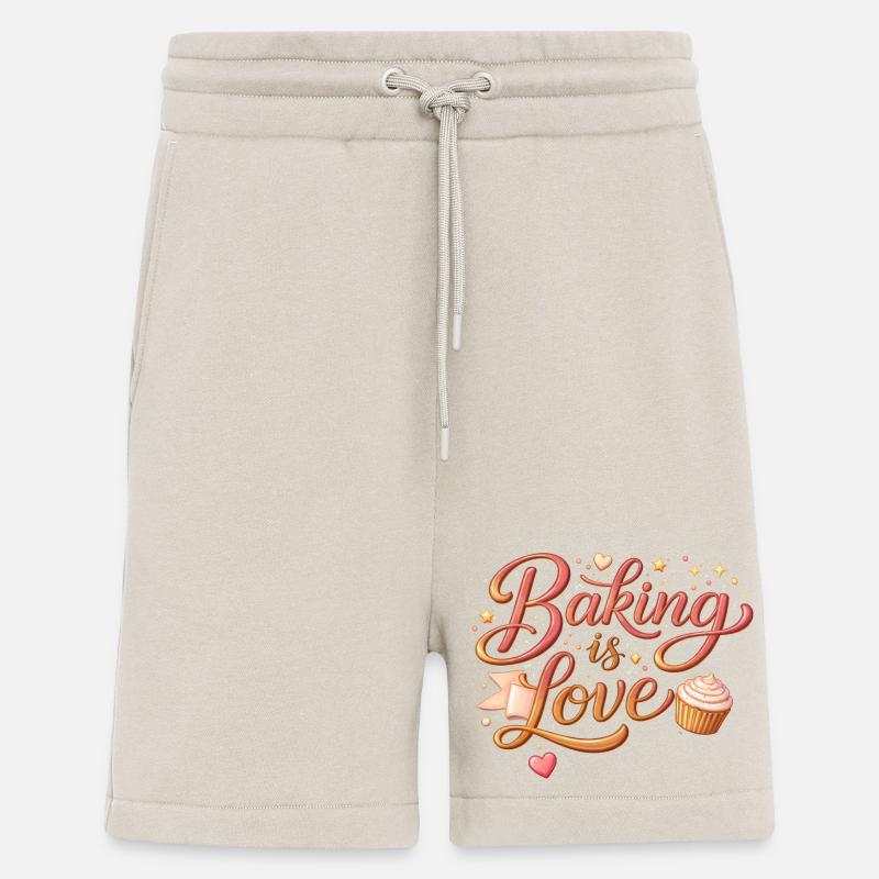 Baking is Love Backen Spruch Design - Shorts - made by SPREAD - WARM CLAY