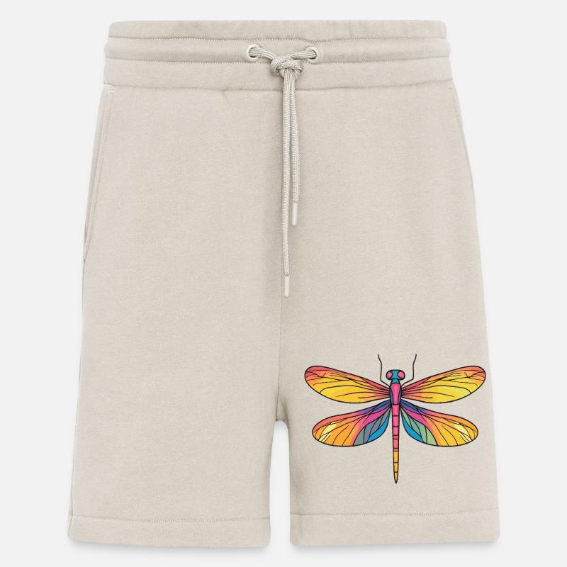 Ailes de Libellule arc-en-ciel - Short bio décontracté fabriqué en UE - WARM CLAY