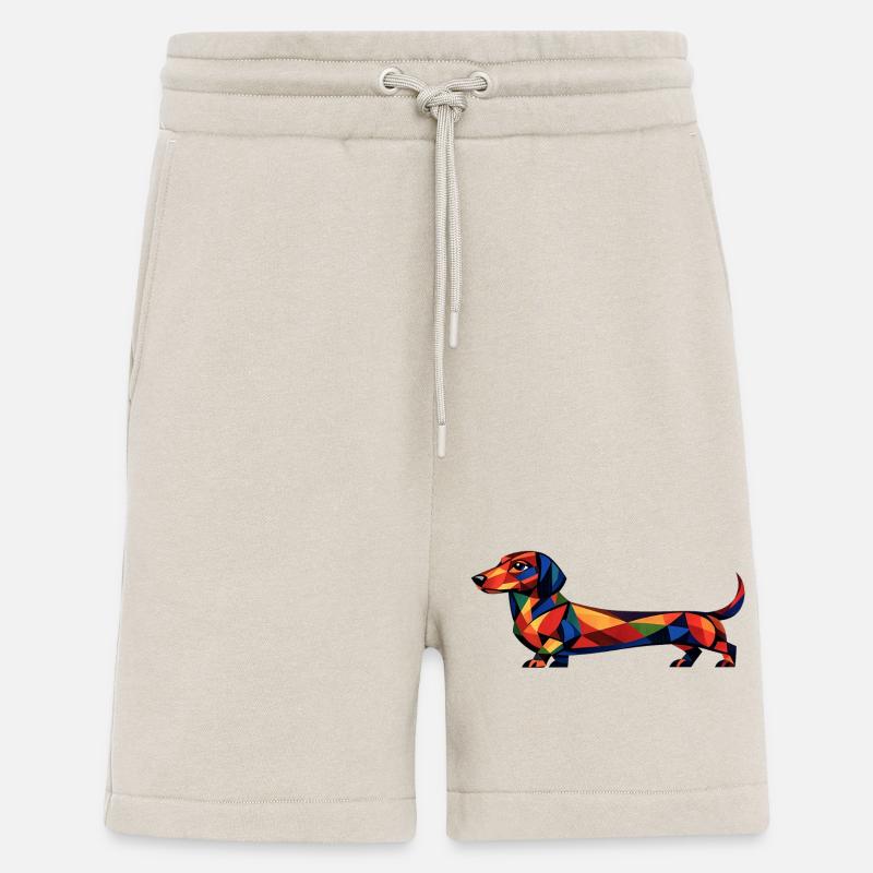 Geometrischer Dackel - Shorts - made by SPREAD - WARM CLAY