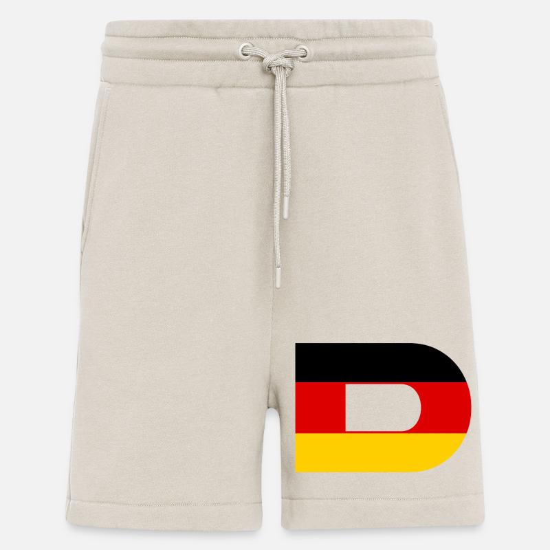 D - Style du drapeau allemand - Short bio décontracté fabriqué en UE - WARM CLAY