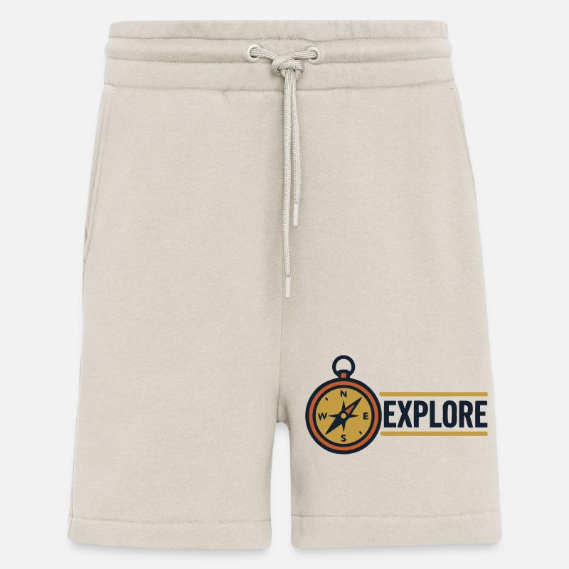 Explore Compass Discover Text - Shorts - made by SPREAD - WARM CLAY