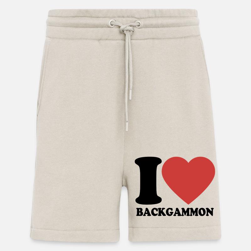 I love Backgammon | Board Game | Gift - Shorts - made by SPREAD - WARM CLAY